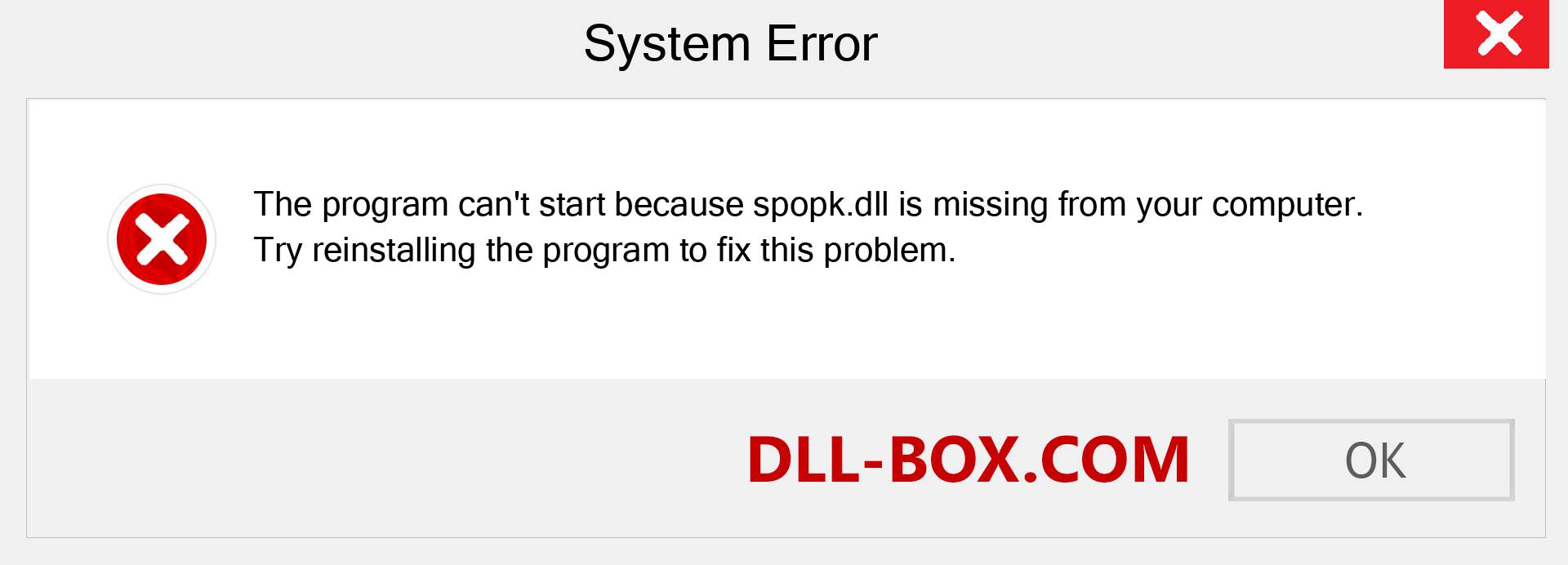  spopk.dll file is missing?. Download for Windows 7, 8, 10 - Fix  spopk dll Missing Error on Windows, photos, images